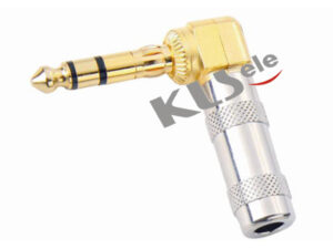Gold 6.3mm Stereo Plug-Right
