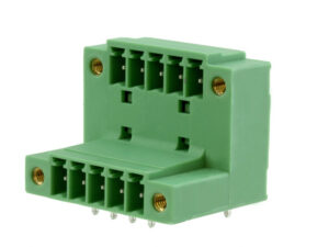 3.50mm & 3.81mm Female Pluggable terminal block Right Angle With Fixed hole