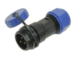 IP68 W17 CONN, Male Plug for cable, Solder