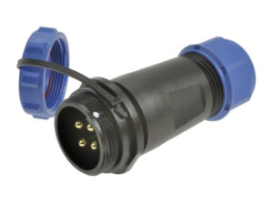 IP68 W21 CONN, Male Plug for cable, Solder