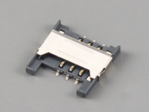 6P SIM Card Connector,PUSH PULL,H2.2mm