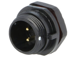 IP68  W13 CONN, Male Socket for Panel Mount, Solder