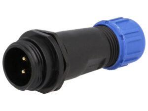 IP68 W13 CONN, Male Plug for cable, Solder