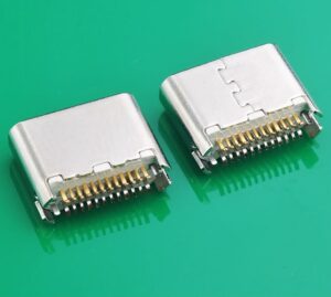 24P Vertical Splint L=6.8mm USB 3.1 type C connector female socket (T=0.80 OR 1.00mm)