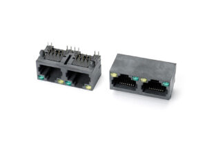 RJ45-8P8C 1x2 Jack with LED