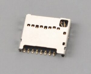 Micro SD card connector push pull,H1.42mm,with CD pin