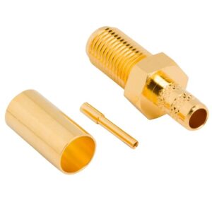 Panel Mount SMA Cable Connector Straight (Jack,Female,50Ω) RG-55 RG-142 Amphenol 132197