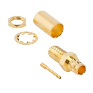 Panel Mount SMA Cable Connector Straight (Jack,Female,50Ω) RG-8/X LMR-240 Amphenol 132241