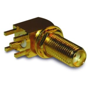 PCB Mount SMA Connector Right Angle (Jack,Female,50Ω) L23.5mm Amphenol 132203-12 132203-14