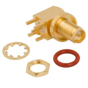 PCB Mount SMA Connector Right Angle (Jack,Female & Male ,50Ω) L20.5mm Amphenol 132203-18 132203-18RP
