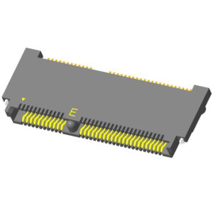 Mid mount 0.50mm Pitch Mini PCI-Express and M.2 connector 67 positions,Height 2.2mm